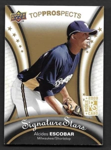 2009 Upper Deck Signature Stars #107 Alcides Escobar RC Milwaukee Brewers - Picture 1 of 1