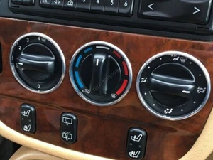 For Mercedes ML W163 98-01  Polished Aluminium Heater dash panel Surrounds Rings - Bild 1 von 7