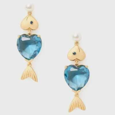 Kate Spade What A Catch Fish Statement Earrings. Retail $149 - Image 1 of 4