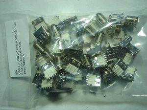 50x  USB 3.0 USB 2.0 USB A SMD Buchse Print Durchsteckkontakt  #19U78#218a - Bild 1 von 4