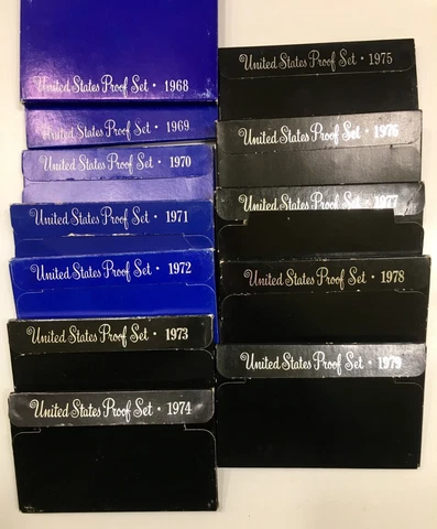 1968-1979 US Mint Proof Sets 12 box set Cover