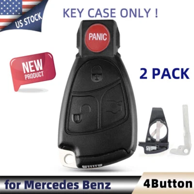 2 Carcasa Llave Mando a Distancia para Mercedes Benz C230 C280 C350 CL55 AMG CL500 IYZ-3312 Foto 1 de 3