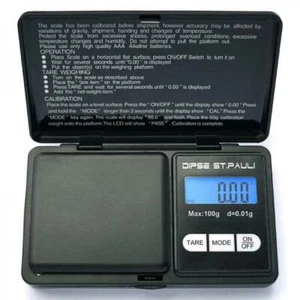 Balanza digital Dipse "St. Pauli" 0,01-100 g báscula de oro báscula fina báscula de bolsillo NUEVA - Imagen 1 de 1