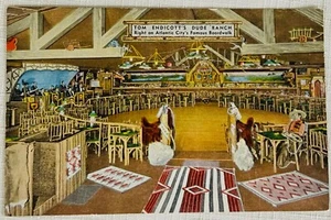 Vintage Unused Linen Postcard - Tom Endicott’s Dude Ranch, Atlantic City, NJ - Picture 1 of 2