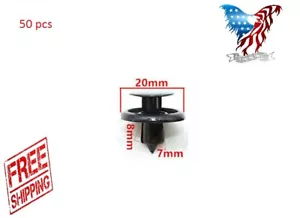 50pcs 7mm Dia Bumper Push Pin Clips for Car Toyota & Honda - Picture 1 of 2