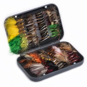 Goture 76pcs Fly Flies Dry Wet Nymph Streamer Fly Fishing Lures Trout Salmon - Picture 1 of 8