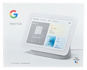 Nest Hub 7 Smart Touchscreen Display Google Assistant GA01331-US 2nd Gen Chalk - Picture 1 of 4