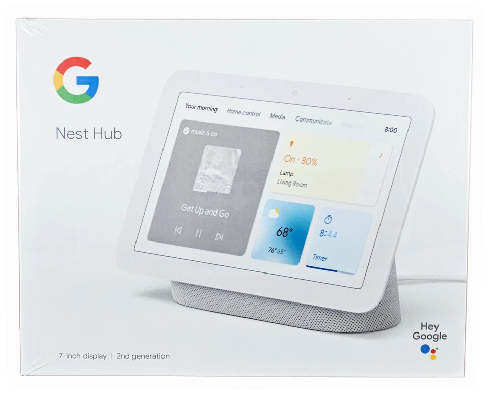Nest Hub 7 Smart Touchscreen Display Google Assistant GA01331-US 2nd Gen Chalk - Image 1 of 4