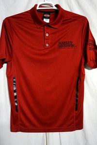 POLO HARLEY-DAVIDSON UOMO ROSSO CUCITO/TAGLIA MEDIA/USATA - Foto 1 di 5