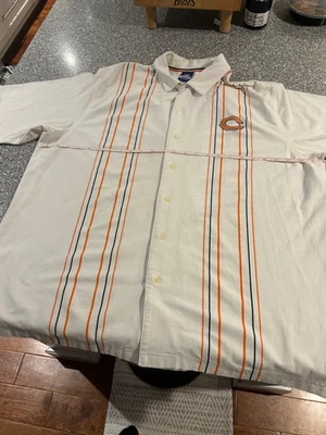 Chicago Bears Shirt Mens Extra Large White Button Up Football NFL - Image 1 of 4