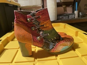 Stivaletti donna Socofy in pelle goffrata taglia 40 EU Western Costal cowgirl - Foto 1 di 10