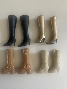 Lote de 4 pares de botas Barbie - 8 piezas - Imagen 1 de 5