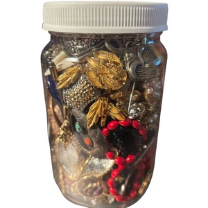 Vintage bis jetzt Mystery Schmuck Glas 1 Pfund 11 Unzen alle tragbar/verkäuflich - Bild 1 von 5