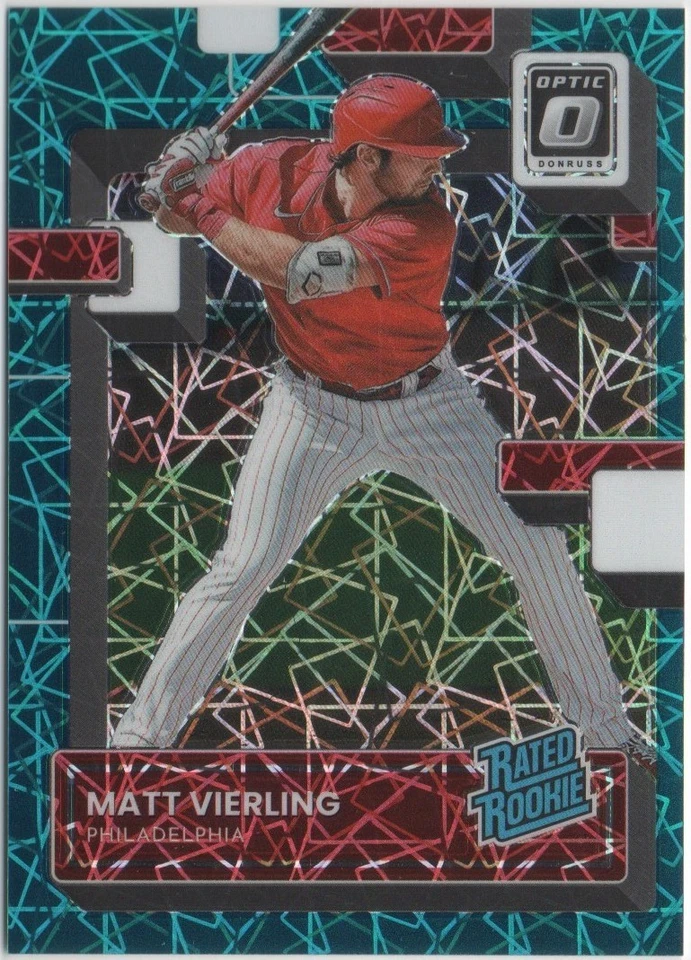 Matt Vierling 2022 PANINI DONRUSS OPTIC BASEBALL /35 Teal Velocity RC #85 - Image 1 of 2