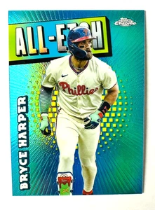 2025 Topps Chrome Bryce Harper Refractor Card #CAE-7 All-Etch Phillies Star! - Picture 1 of 3