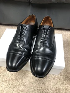 Allen Edmonds Byron Black Cap Toe Oxfords 9 1/2 E width - Picture 1 of 14
