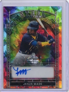 2024 Leaf Trinity #S-JM1 Jesus Made Brewers Tie-Dye Ice Autograph 1/1 - Bild 1 von 2