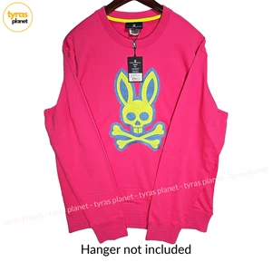 Psycho Bunny Men's Tango Embroidered Logo Pullover Sweater Crewneck Pink XXL NWT - Picture 1 of 11