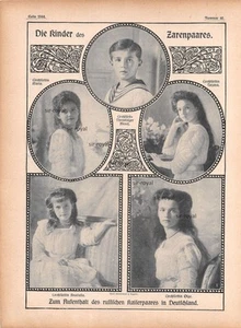Kinder Russisches Zarenpaar  Maria Tatjana Alexej Anastasia Olga - 1910 ~20x28cm - Bild 1 von 1
