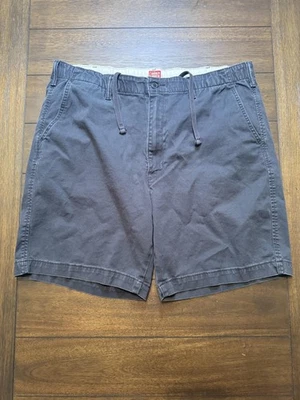 Shorts Levi's Masculino XL Cinza Carvão XX Chino EZ Cordão Elástico Cintura Casual - Imagem 1 de 4