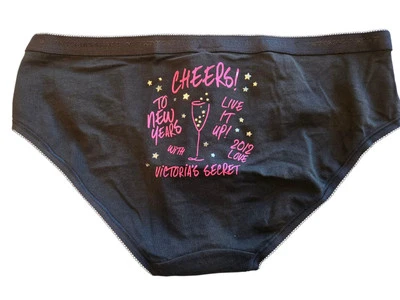 Retro Victoria's Secret 2012 Cotton Blend New Year's Eve Panties Size Med NWT - Image 1 of 4