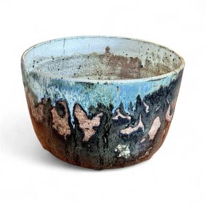 Vintage J. Hanovsky CT signierte tropfenglasierte Keramik Übertopf Schale - Bild 1 von 14