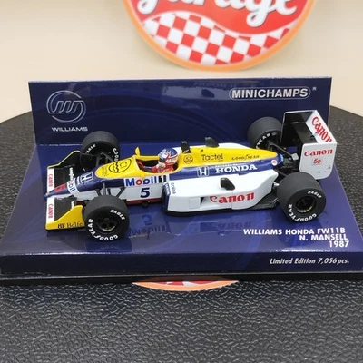 MINICHAMPS 1/43 Williams Honda FW11B Nigel Mansell #5 1987 400870005 - Image 1 of 4