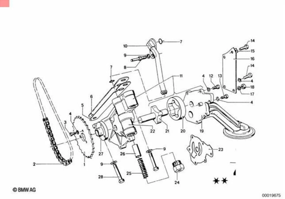 Piñón de bomba de aceite genuino BMW 02 E12 E21 E28 E30 NK descapotable OEM 11411273688 Foto 1 de 1