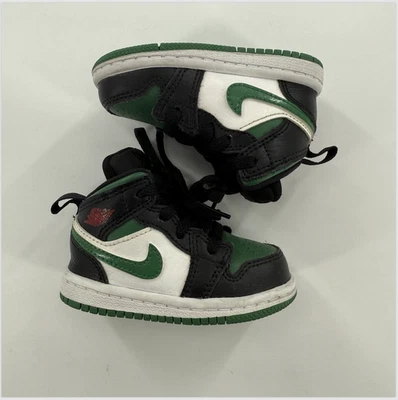 Nike Air Jordan 1 Retro Alto OG Zapatos Niño Pequeño 4C 640735-067 Negro Blanco Foto 1 de 4