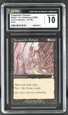 MTG Urza's Destiny Yawgmoth's Bargain CGC 10 GEM MINT - Image 1 of 2