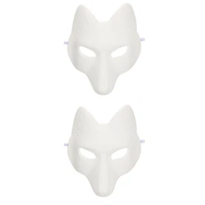 2 PCS Fuchs Gesichtssatz Fuchsmaske Mann Entzückende Weiße DIY- - Afbeelding 1 van 12