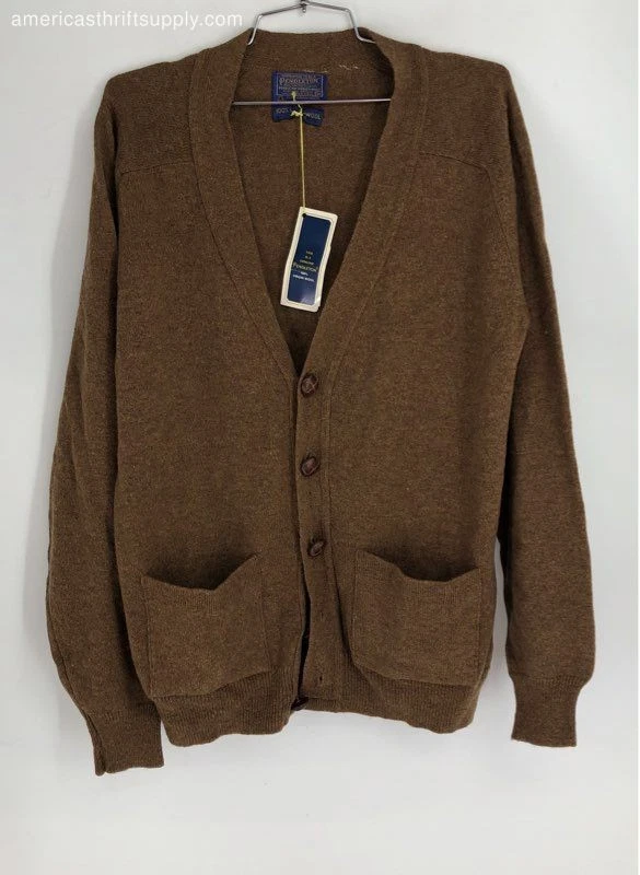 トップス PENDLETON L/S V-NECK CARDIGAN size M Pendleton Men's Shetland Wool Classic Cardigan, Espresso Heather