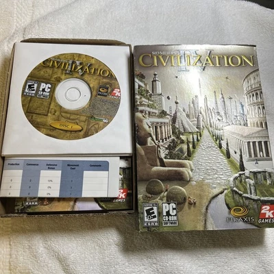 Sid Meiers Civilization IV 4 PC Game 2005 Windows Complete W/ Manual  - Image 1 of 2