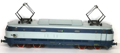 RIVAROSSI 7181, E-Lok blau/blaugrau, E444 054 der FS, gebraucht Spur 0, 2-Leiter - Bild 1 von 4