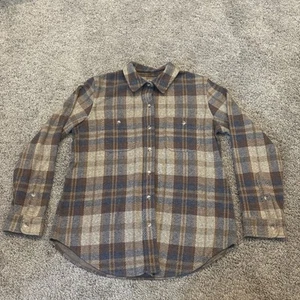 Camisa Suéter Faherty Legend Mujer Mediana Marrón Invierno Nubes Franela a Cuadros - Imagen 1 de 6