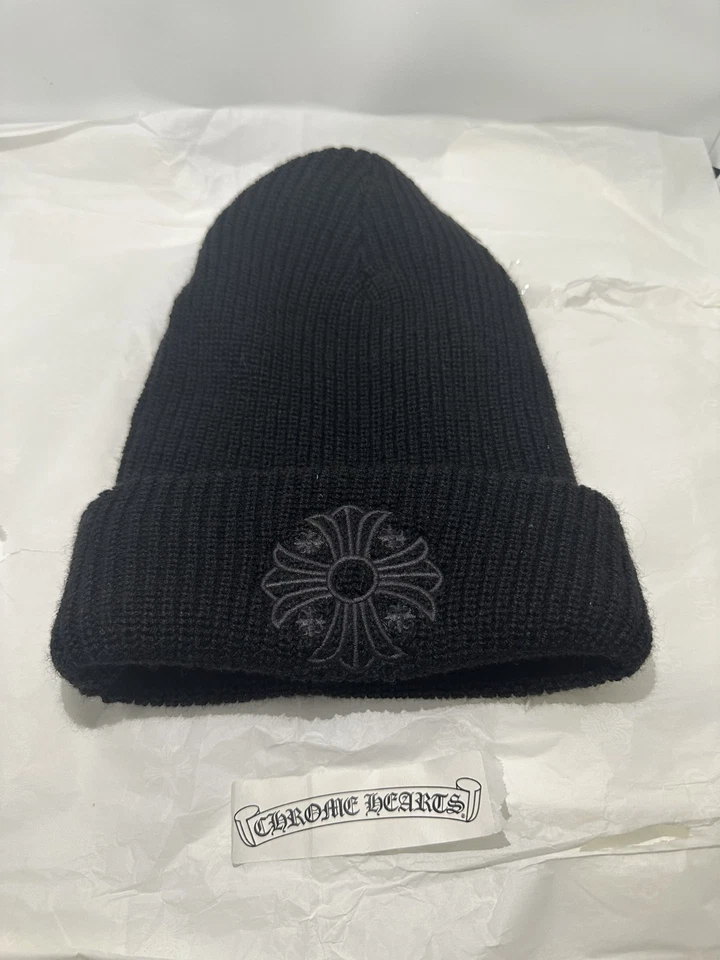 Gorro de lana negro Chrome Hearts Plus Cross Foto 1 de 4