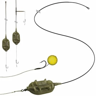 Method Feeder Carp Hair Rig SPIDER FLAT Komplettmontage HAND MADE Karpfenmontage - Bild 1 von 4