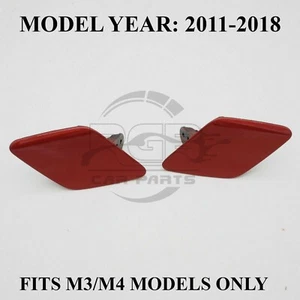 BMW M3 M4 F80 F82 F83 Faro Cubierta Lavadora Par Lado Derecho Izquierdo Sakhir Naranja - Imagen 1 de 7