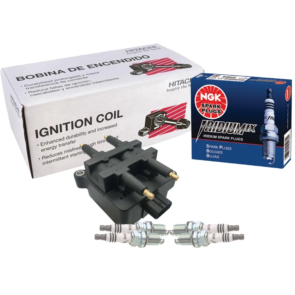 Kit de bujías Hitachi Bobina de encendido NGK 4 Iridium IX para Impreza WRX H4 Turbo Foto 1 de 1