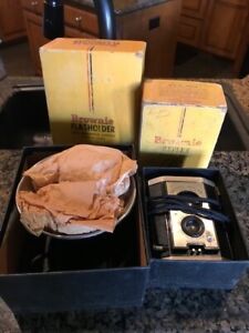 Eastman Kodak Brownie Reflex Synchro Model Camera And Flash
