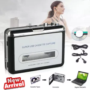 Tape to MP3 PC USB Cassette Capture CD File Converter Digital Audio Music Player - Picture 1 of 17