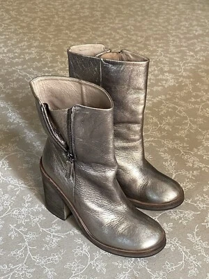 Marsell Elisa Nero Woman Boot EU 39.5 Heel 9 Cm  Stivale Donna Pelle Argento - Immagine 1 di 4