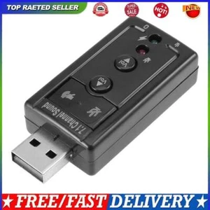 7.1 External USB Sound Card Audio Adapter AUX Headphone Microphone Converter - Photo 1/9