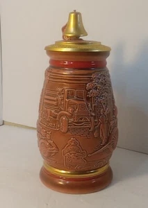 Vintage 1989 Avon Tribute to American Fire Fighter Beer Stein W/Finial Bell - Picture 1 of 7