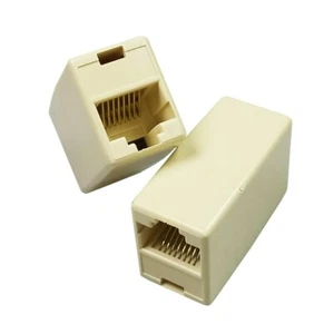 KOPPLER ETHERNET KABEL RJ 45 LAN ADAPTER GELENK STECKER VERLÄNGERUNG STECKER - Bild 1 von 5