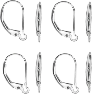 8 Pcs 925 Sterling Silver Leverback French Earring Hooks Dangle Earring Hooks - Picture 1 of 11