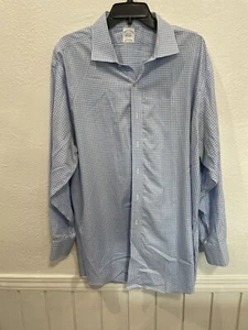 Camisa BROOKS BROTHERS Regent 18 - 34 Azul Cuadros Abotonada - ¡Ver Fotos! - Imagen 1 de 8