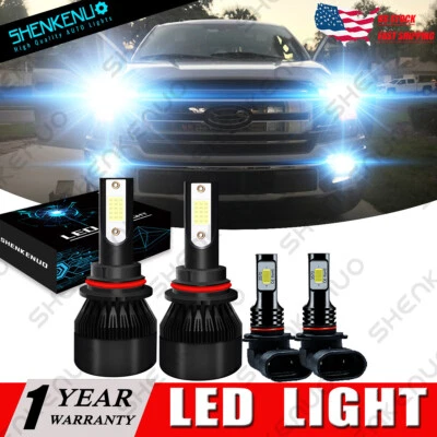 Para Ford F-150 1999-2003 Combo 8000K COB Alto/Haz Bajo Faro LED + Luz Antiniebla Foto 1 de 4
