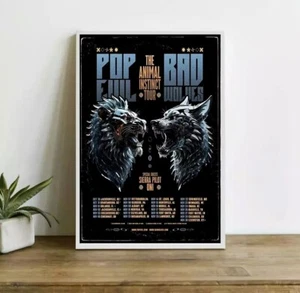 Pop Evil + Bad Wolves Tour 2024 2025 Poster - Concert Art for Music Fans - Picture 1 of 8