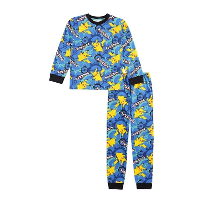 Pokemon Jungen Schlafanzug | Pikachu Pyjama für Kinder | 100% Baumwolle Pyjama | Official Merch